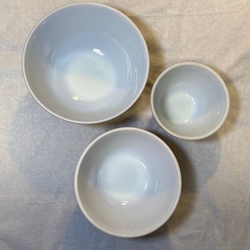 Vintage Pyrex Woodland Brown Floral Nesting Mixing Bowl Set 401 402‎ 403 USA